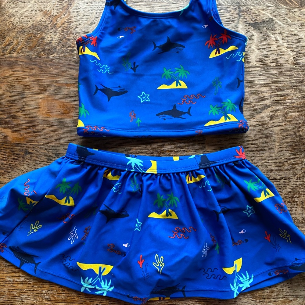 Hanna Anderson little girls swim suit size 5